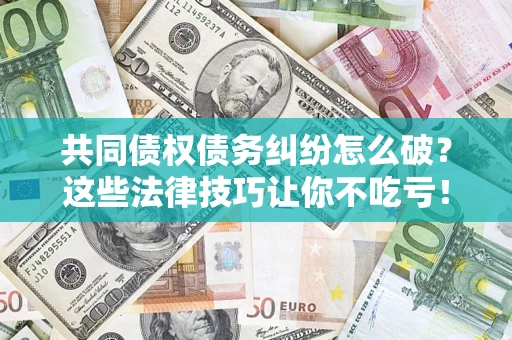 济南共同债权债务纠纷怎么破？这些法律技巧让你不吃亏！