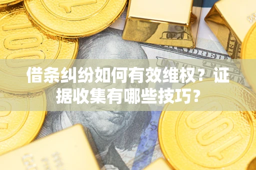 济南借条纠纷如何有效维权？证据收集有哪些技巧？