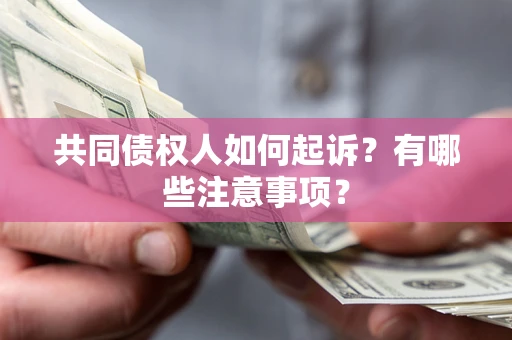 济南共同债权人如何起诉？有哪些注意事项？